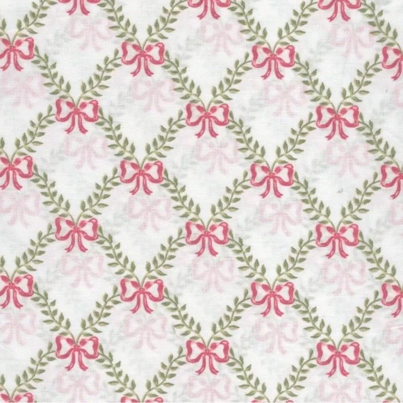 Laura Ashley Bow Trellis Green Full Size Sheets - Picture 2 of 3